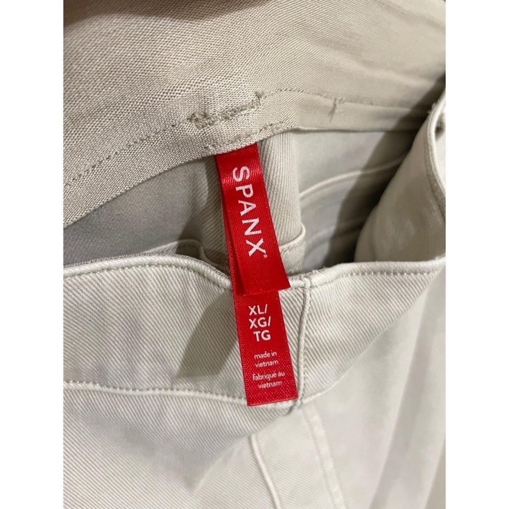 SPANX Light Beige Wide-Leg Cropped Pants, SIze XL - Picture 7 of 12